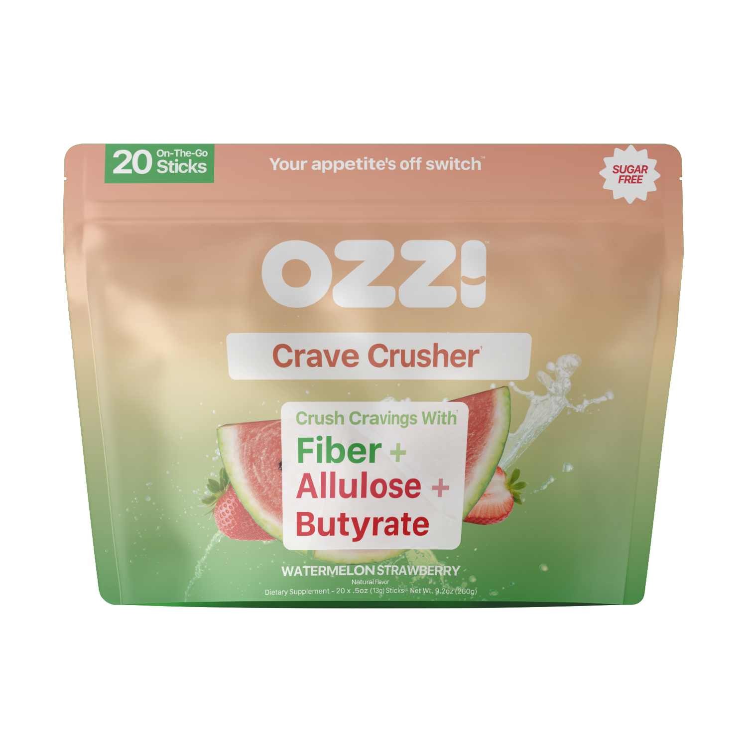Ozzi Watermelon Strawberry Crave Crusher pouch
